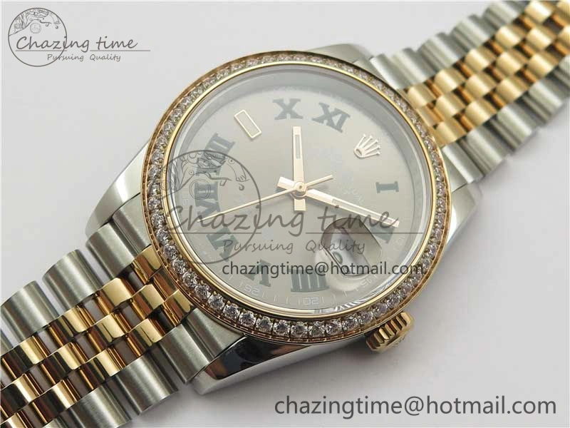 DateJust 36 SS RG 126281 BP Maker 1:1 Best Edition Gray Roman Dial on Jubilee Bracelet