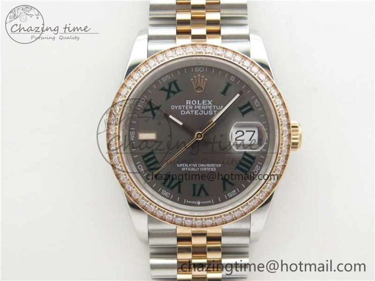 DateJust 36 SS RG 126281 BP Maker 1:1 Best Edition Gray Roman Dial on Jubilee Bracelet