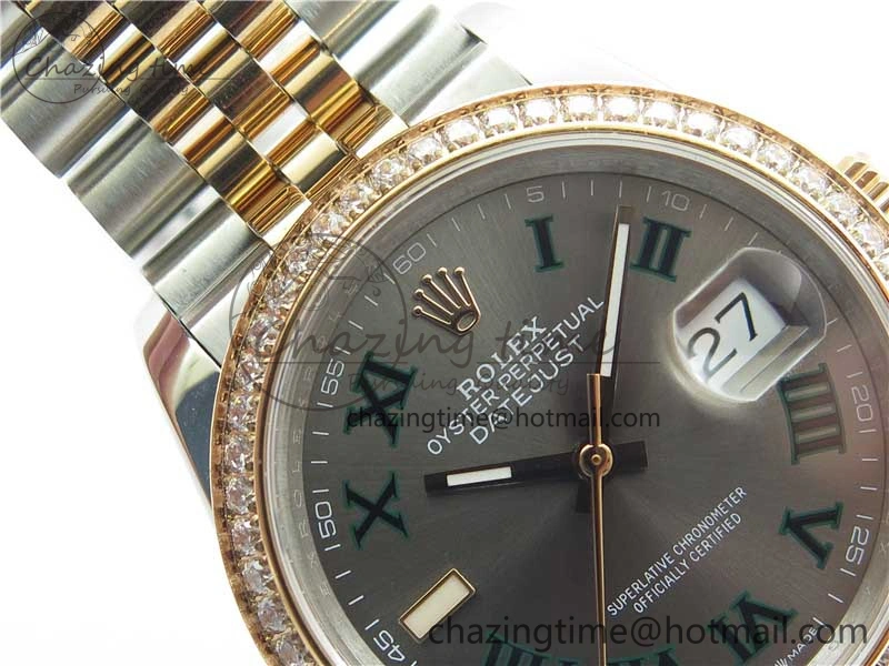 DateJust 36 SS RG 126281 BP Maker 1:1 Best Edition Gray Roman Dial on Jubilee Bracelet