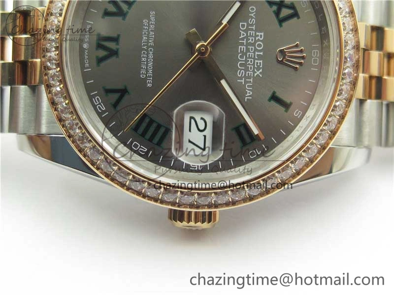 DateJust 36 SS RG 126281 BP Maker 1:1 Best Edition Gray Roman Dial on Jubilee Bracelet
