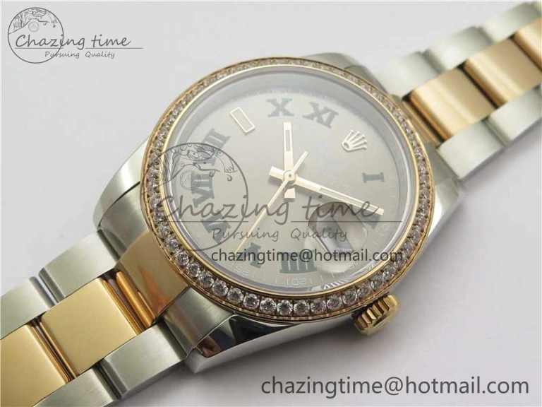 DateJust 36 SS RG 126281 BP Maker 1:1 Best Edition Gray Roman Dial on Oyster Bracelet