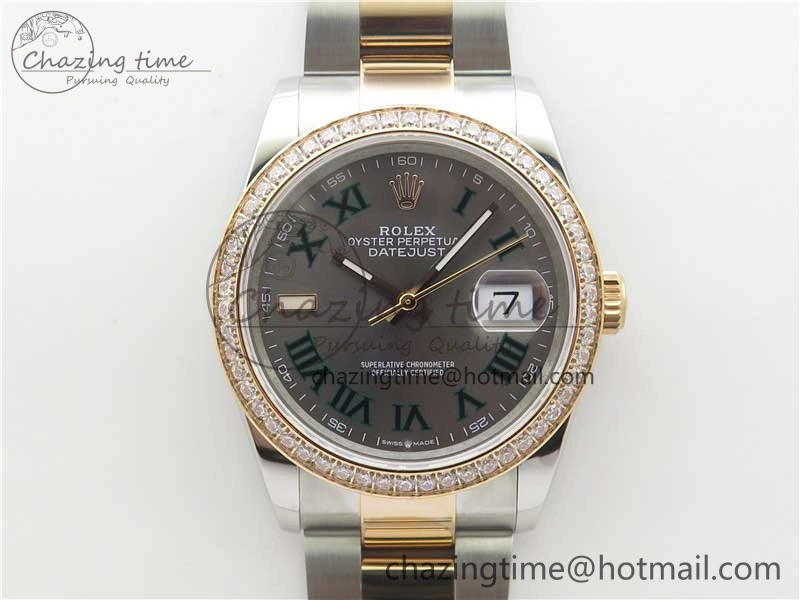 DateJust 36 SS RG 126281 BP Maker 1:1 Best Edition Gray Roman Dial on Oyster Bracelet