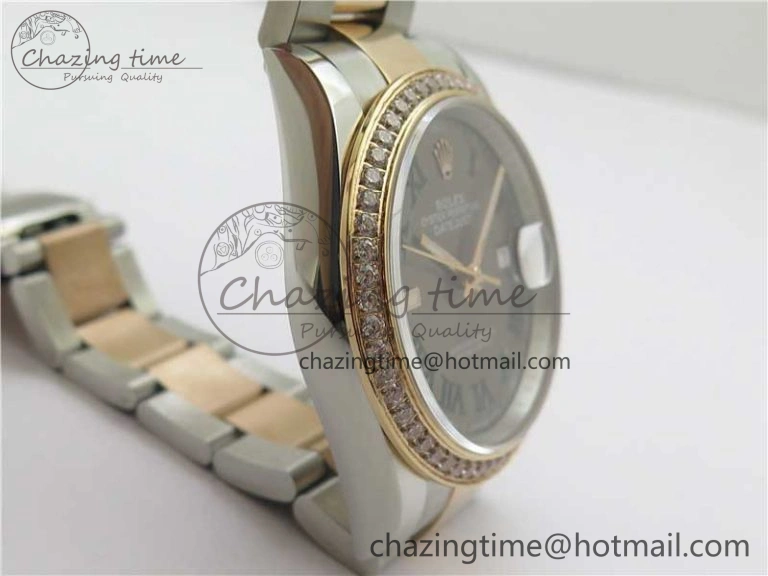 DateJust 36 SS RG 126281 BP Maker 1:1 Best Edition Gray Roman Dial on Oyster Bracelet