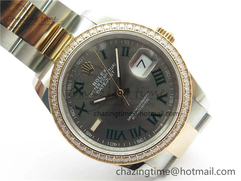 DateJust 36 SS RG 126281 BP Maker 1:1 Best Edition Gray Roman Dial on Oyster Bracelet