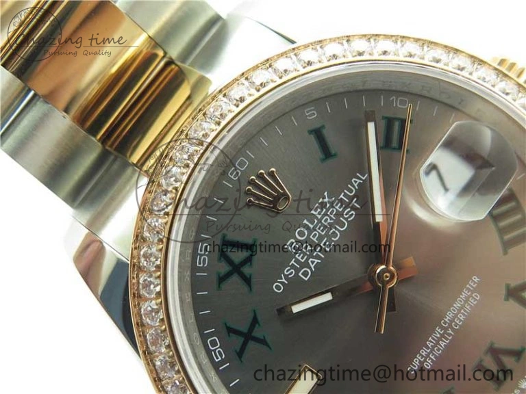 DateJust 36 SS RG 126281 BP Maker 1:1 Best Edition Gray Roman Dial on Oyster Bracelet