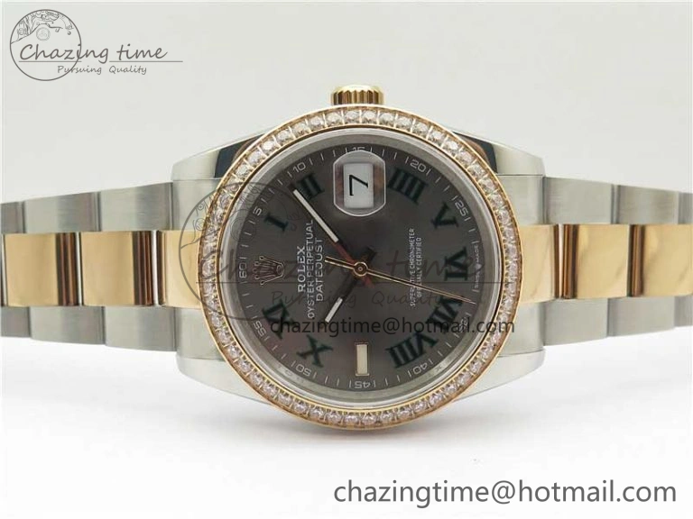 DateJust 36 SS RG 126281 BP Maker 1:1 Best Edition Gray Roman Dial on Oyster Bracelet