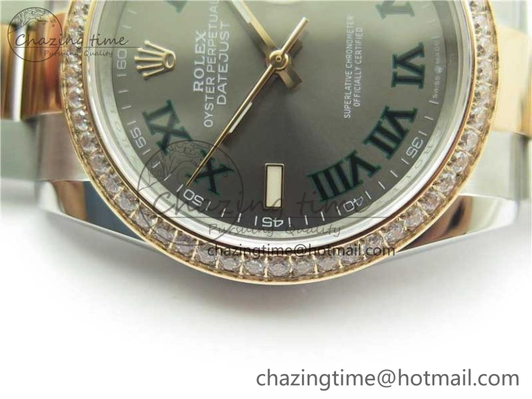 DateJust 36 SS RG 126281 BP Maker 1:1 Best Edition Gray Roman Dial on Oyster Bracelet