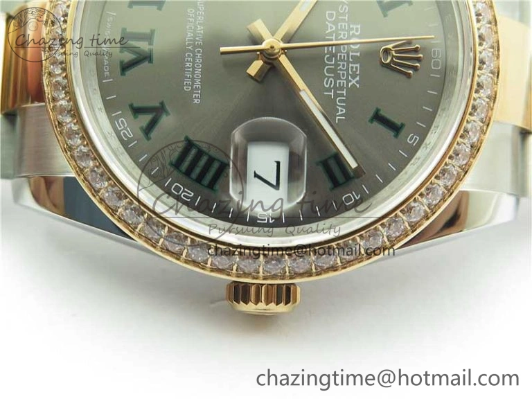 DateJust 36 SS RG 126281 BP Maker 1:1 Best Edition Gray Roman Dial on Oyster Bracelet