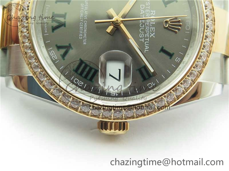 DateJust 36 SS RG 126281 BP Maker 1:1 Best Edition Gray Roman Dial on Oyster Bracelet