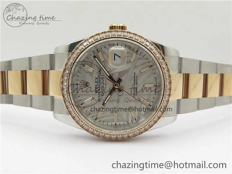 DateJust 36 SS RG 126281 BP Maker 1:1 Best Edition Silver  Gray Dial on Oyster Bracelet