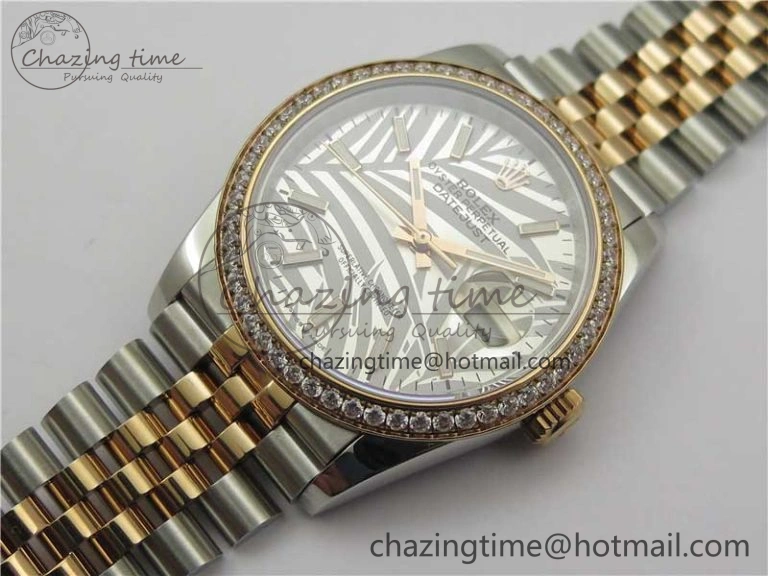 DateJust 36 SS RG 126281 BP Maker 1:1 Best Edition Silver Gray Dial on Oyster Bracelet