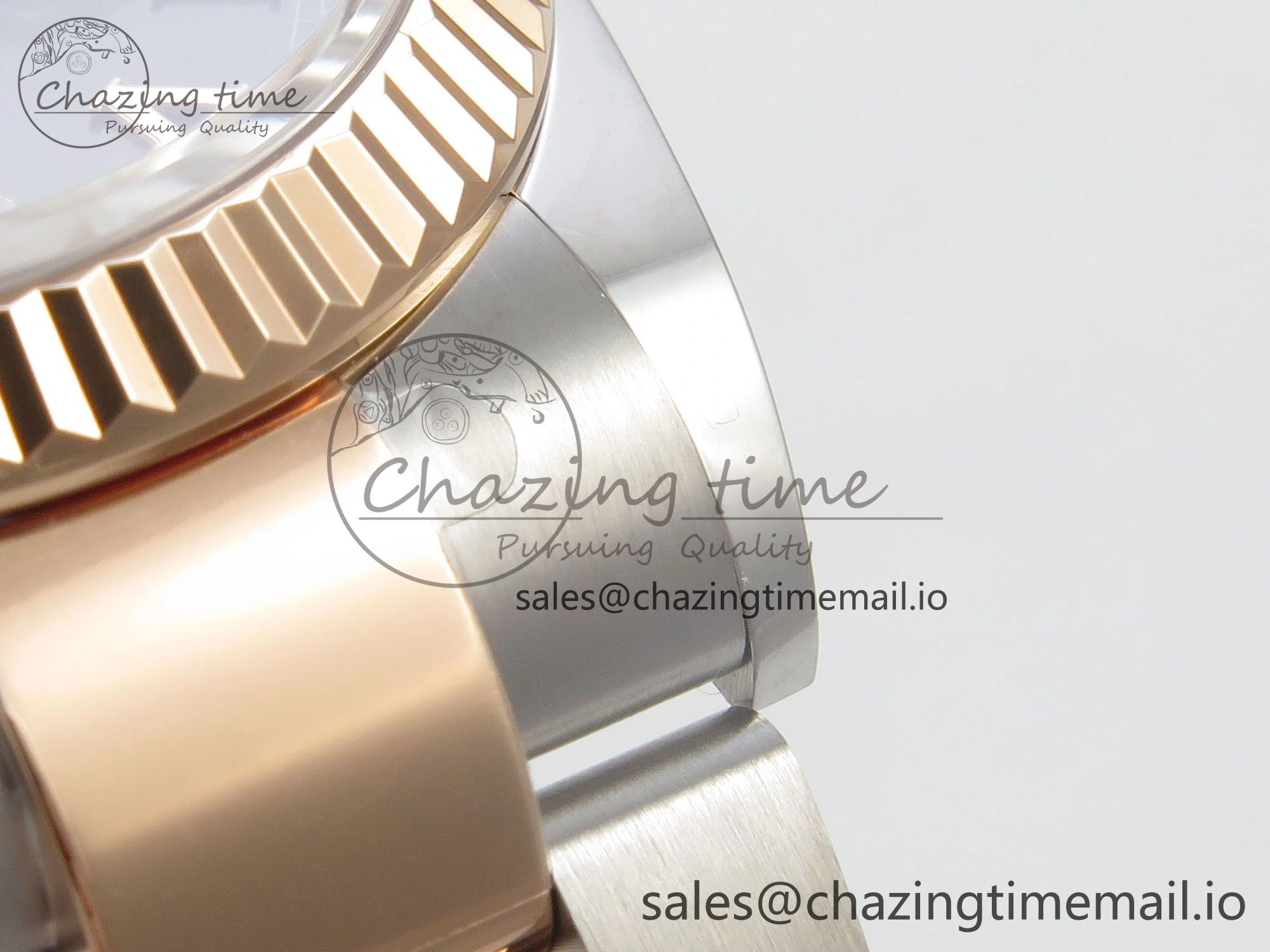 DateJust 36 SS RG ARF 1:1 Best Edition 904L Steel Gray Dial RG Roman on Oyster Bracelet SH3235