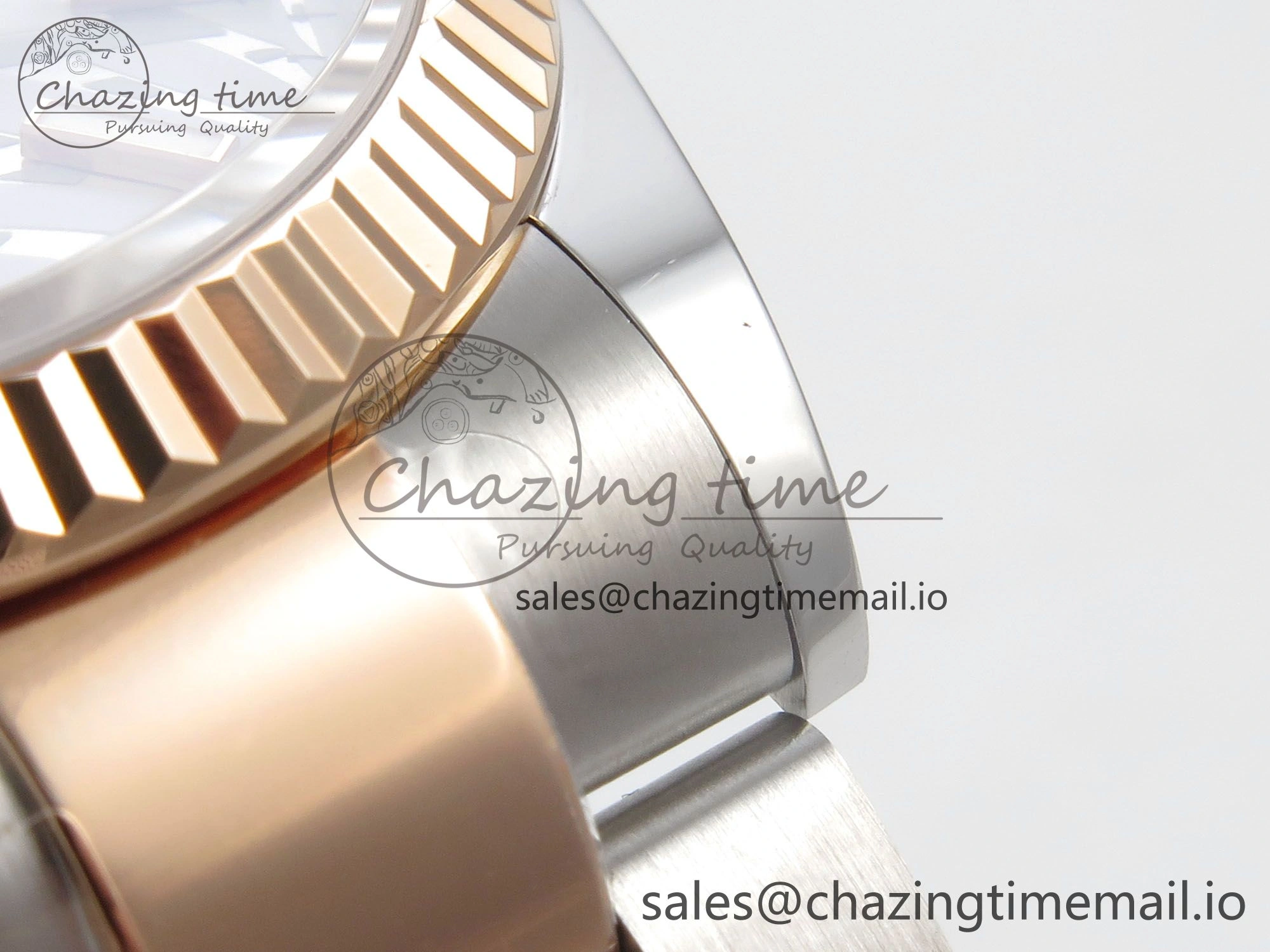 DateJust 36 SS RG ARF 1:1 Best Edition 904L Steel Gray Leaf Stick Dial on Oyster Bracelet SH3235