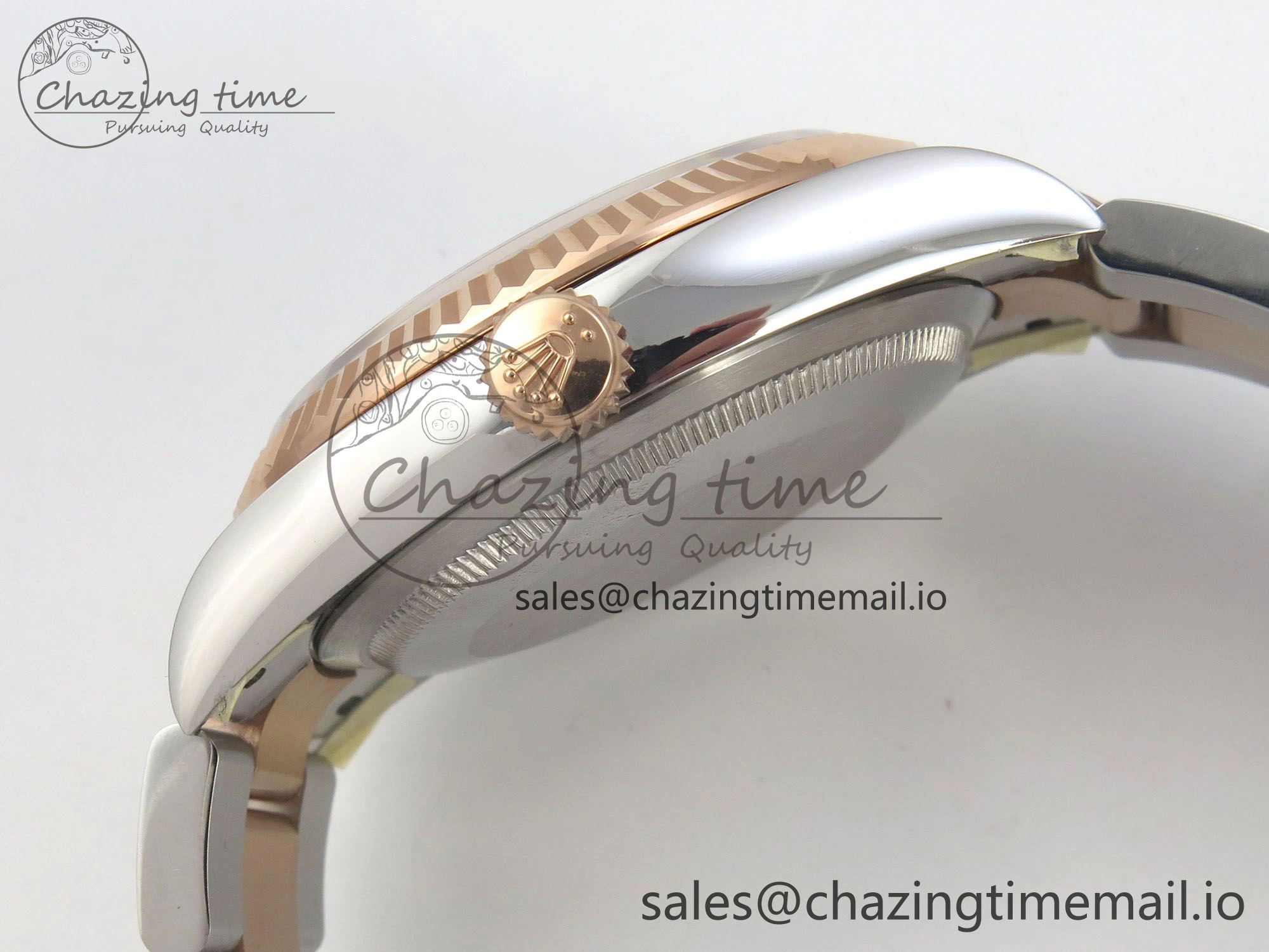 DateJust 36 SS RG ARF 1:1 Best Edition 904L Steel RG Roman Dial on Oyster Bracelet SH3235