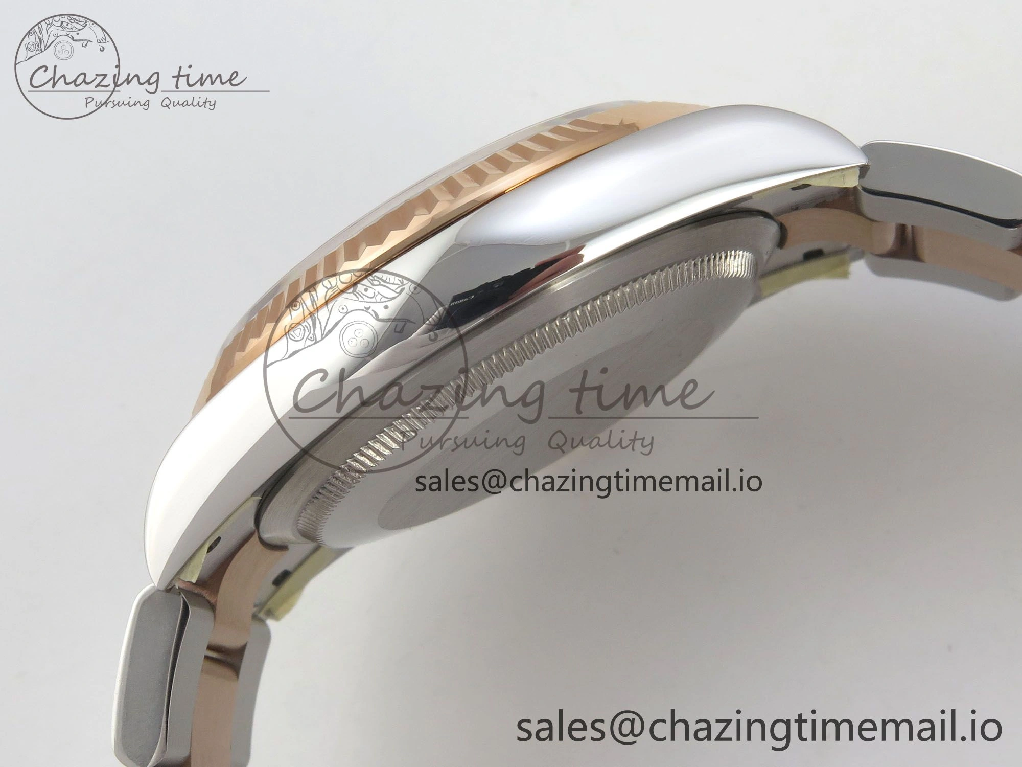 DateJust 36 SS RG ARF 1:1 Best Edition 904L Steel RG Roman Dial on Oyster Bracelet SH3235