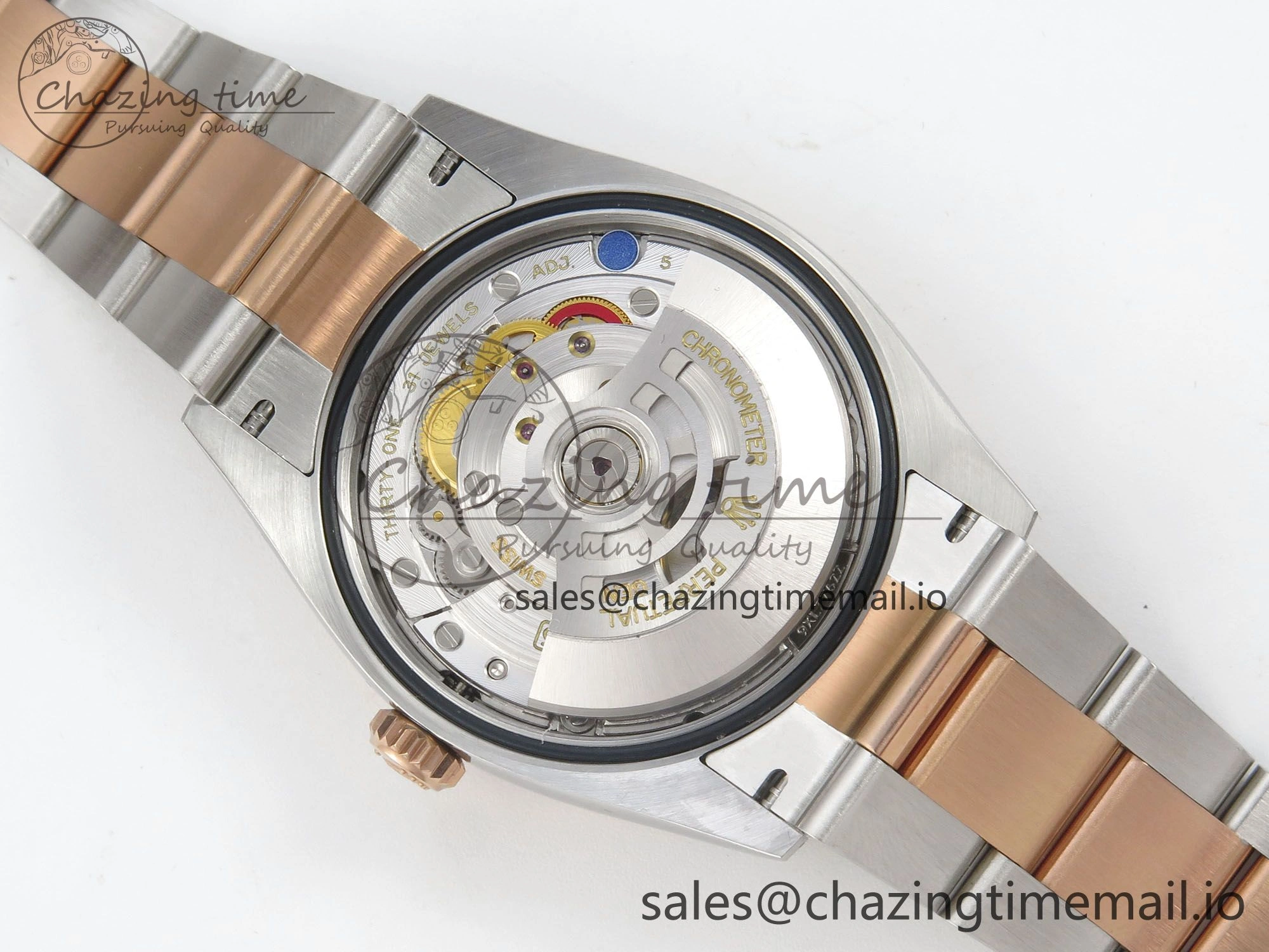DateJust 36 SS RG ARF 1:1 Best Edition 904L Steel RG Roman Dial on Oyster Bracelet SH3235