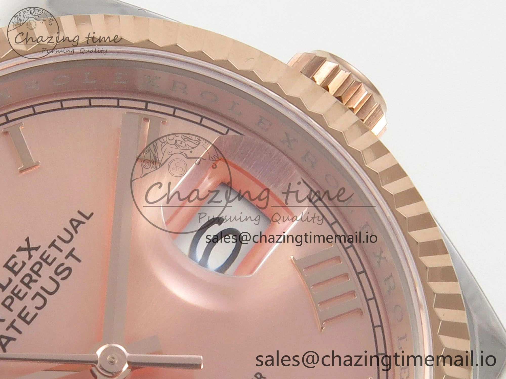 DateJust 36 SS RG ARF 1:1 Best Edition 904L Steel RG Roman Dial on Oyster Bracelet SH3235