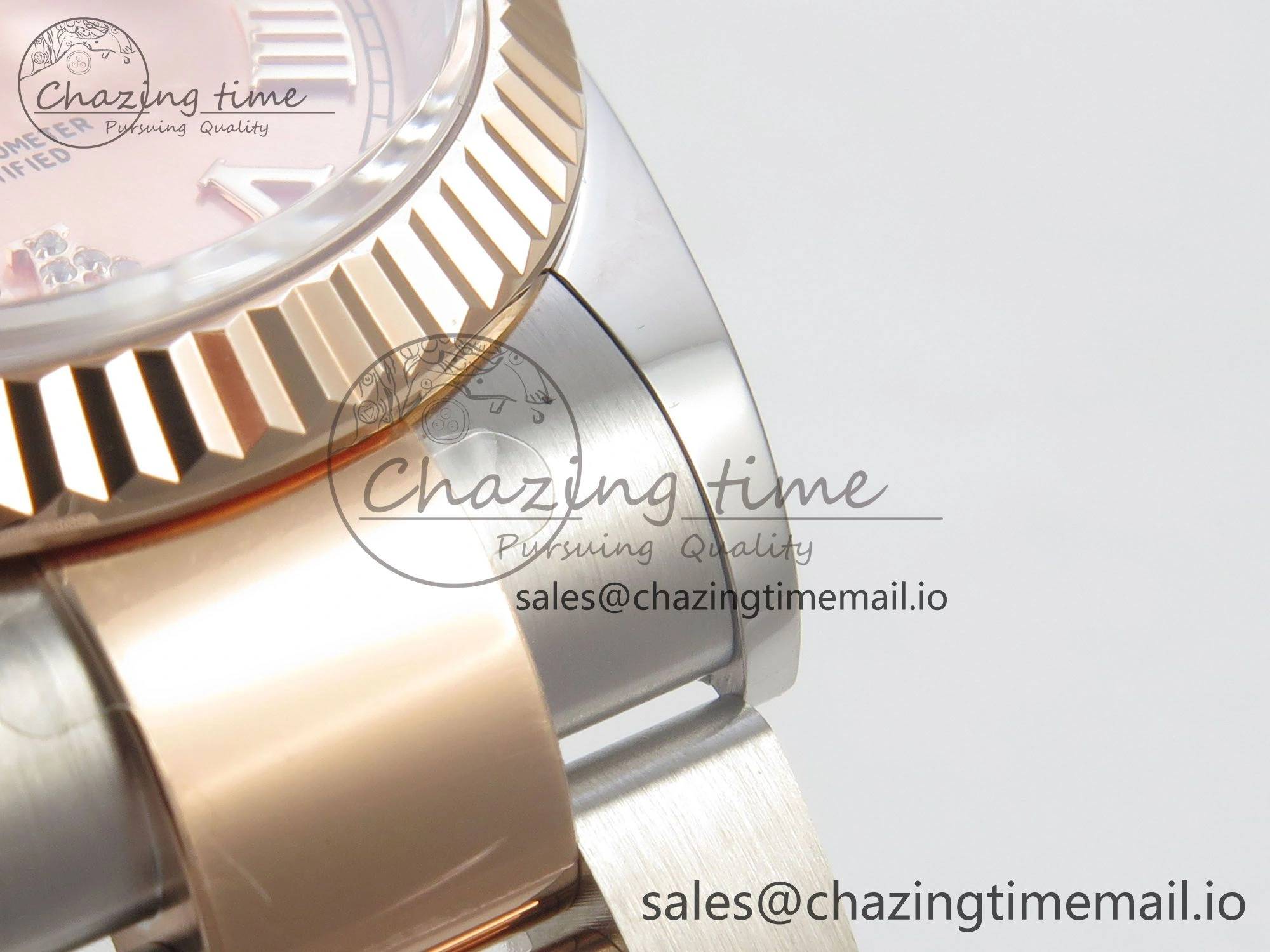 DateJust 36 SS RG ARF 1:1 Best Edition 904L Steel RG Roman Dial on Oyster Bracelet SH3235