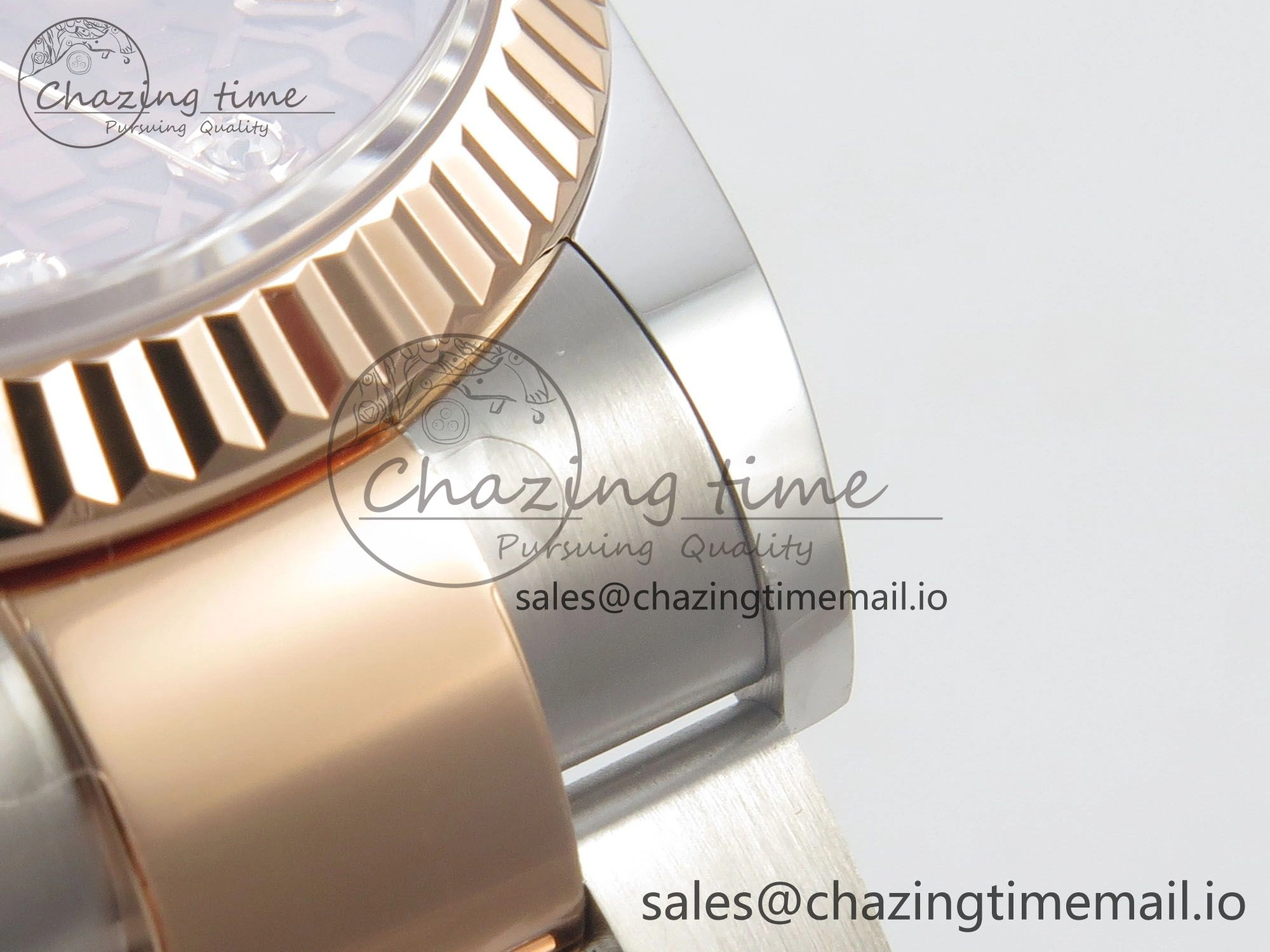 DateJust 36 SS RG ARF 1:1 Best Edition 904L Steel Rolxx Brown Diamonds Dial on Oyster Bracelet SH3235