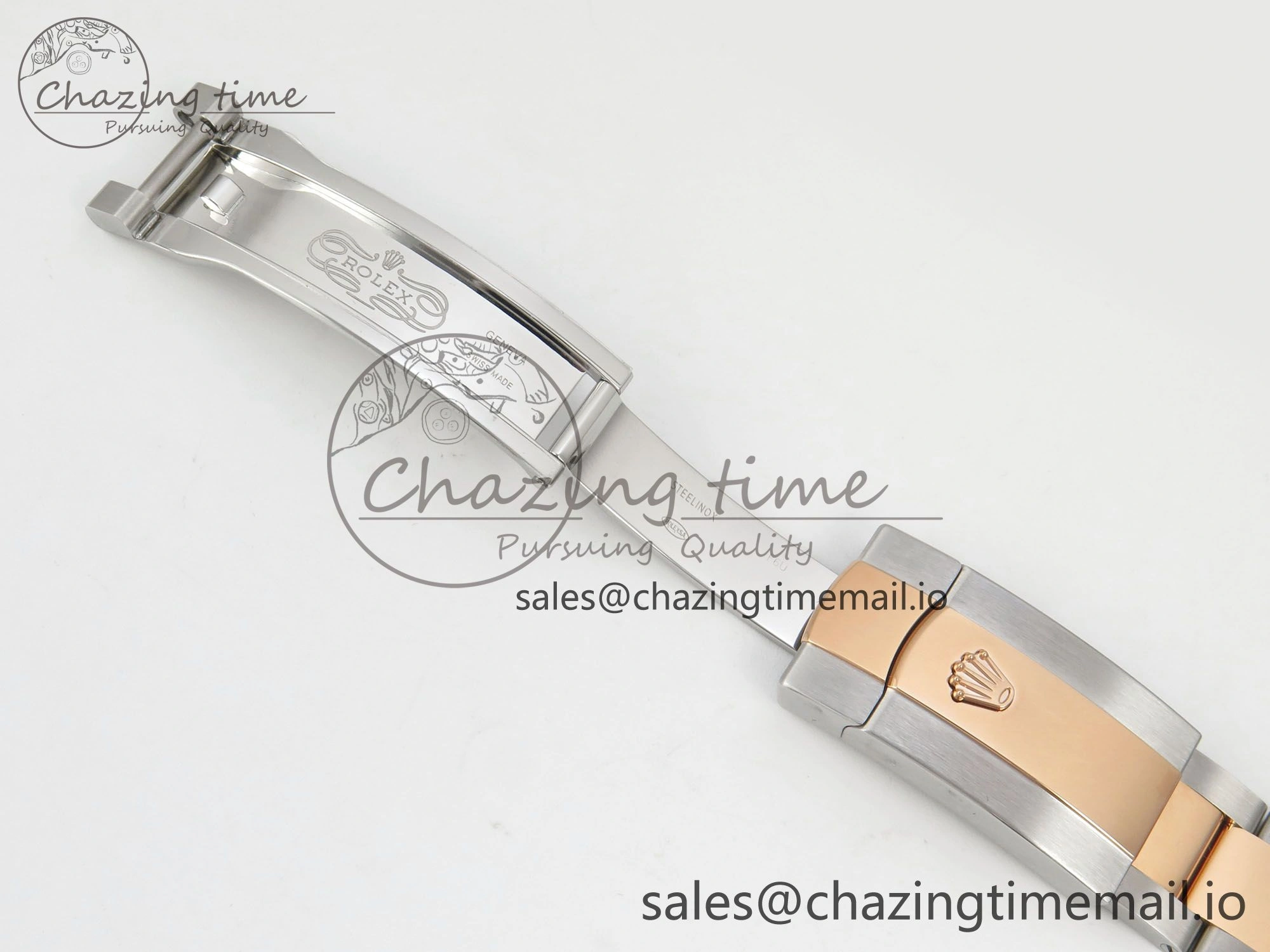 DateJust 36 SS RG ARF 1:1 Best Edition 904L Steel Silver Textured Stick Dial on Oyster Bracelet SH3235
