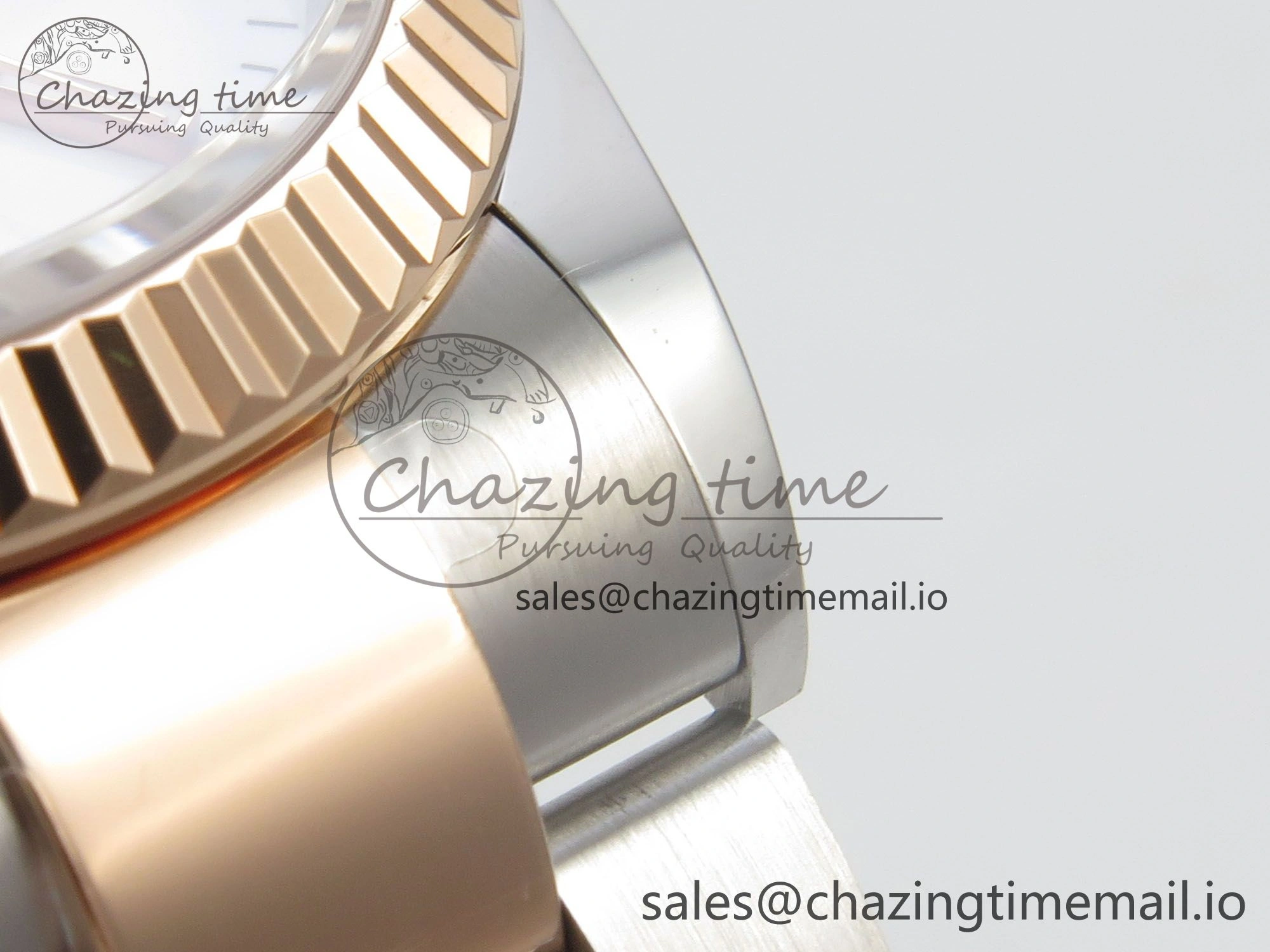 DateJust 36 SS RG ARF 1:1 Best Edition 904L Steel White Stick Dial on Oyster Bracelet SH3235