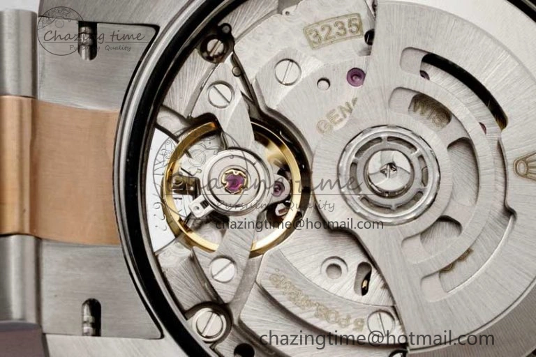 DateJust 36 SS RG DIWF 1:1 Best Edition 904L Steel Gray Dial Green Markers on Oyster Bracelet SA3235