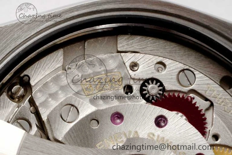 DateJust 36 SS RG DIWF 1:1 Best Edition 904L Steel Gray Dial Green Markers on Oyster Bracelet SA3235
