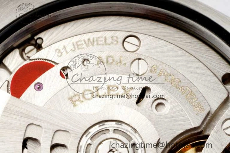 DateJust 36 SS RG DIWF 1:1 Best Edition 904L Steel Gray Dial Green Markers on Oyster Bracelet SA3235