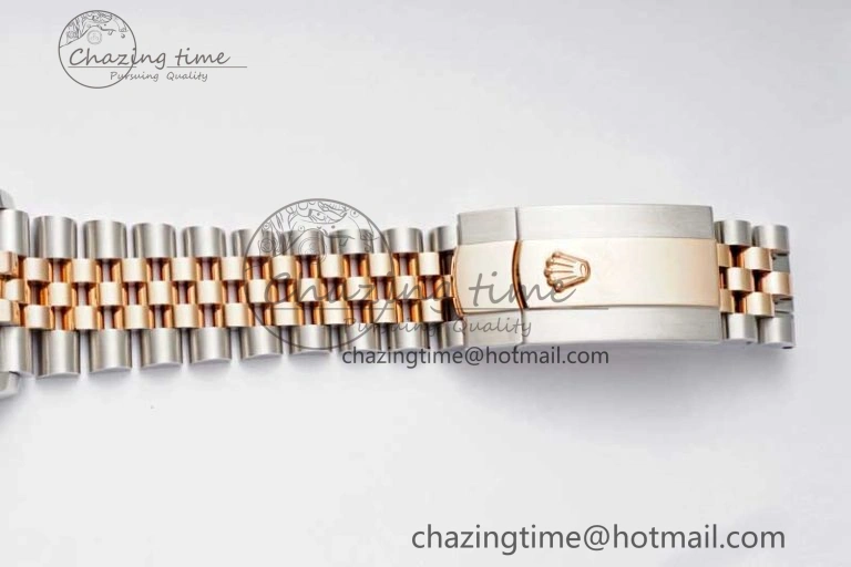 DateJust 36 SS RG DIWF 1:1 Best Edition 904L Steel Gray Stick Dial on Jubilee Bracelet SA3235