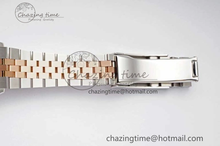 DateJust 36 SS RG DIWF 1:1 Best Edition 904L Steel Gray Stick Dial on Jubilee Bracelet SA3235