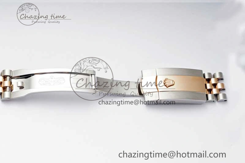 DateJust 36 SS RG DIWF 1:1 Best Edition 904L Steel Gray Stick Dial on Jubilee Bracelet SA3235