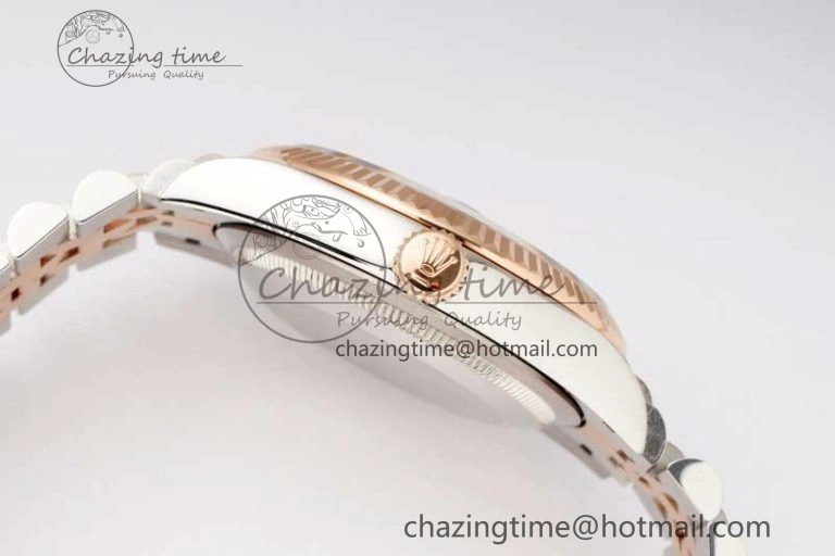 DateJust 36 SS RG DIWF 1:1 Best Edition 904L Steel Gray Stick Dial on Jubilee Bracelet SA3235