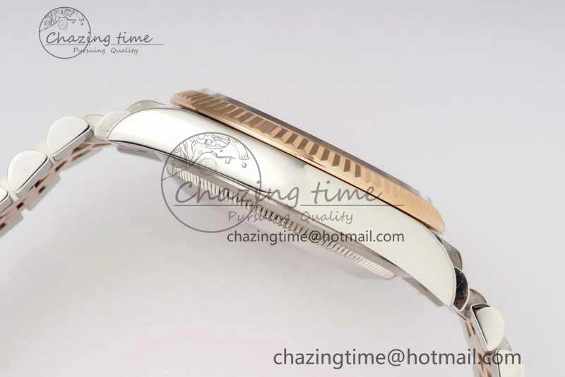 DateJust 36 SS RG DIWF 1:1 Best Edition 904L Steel Gray Stick Dial on Jubilee Bracelet SA3235