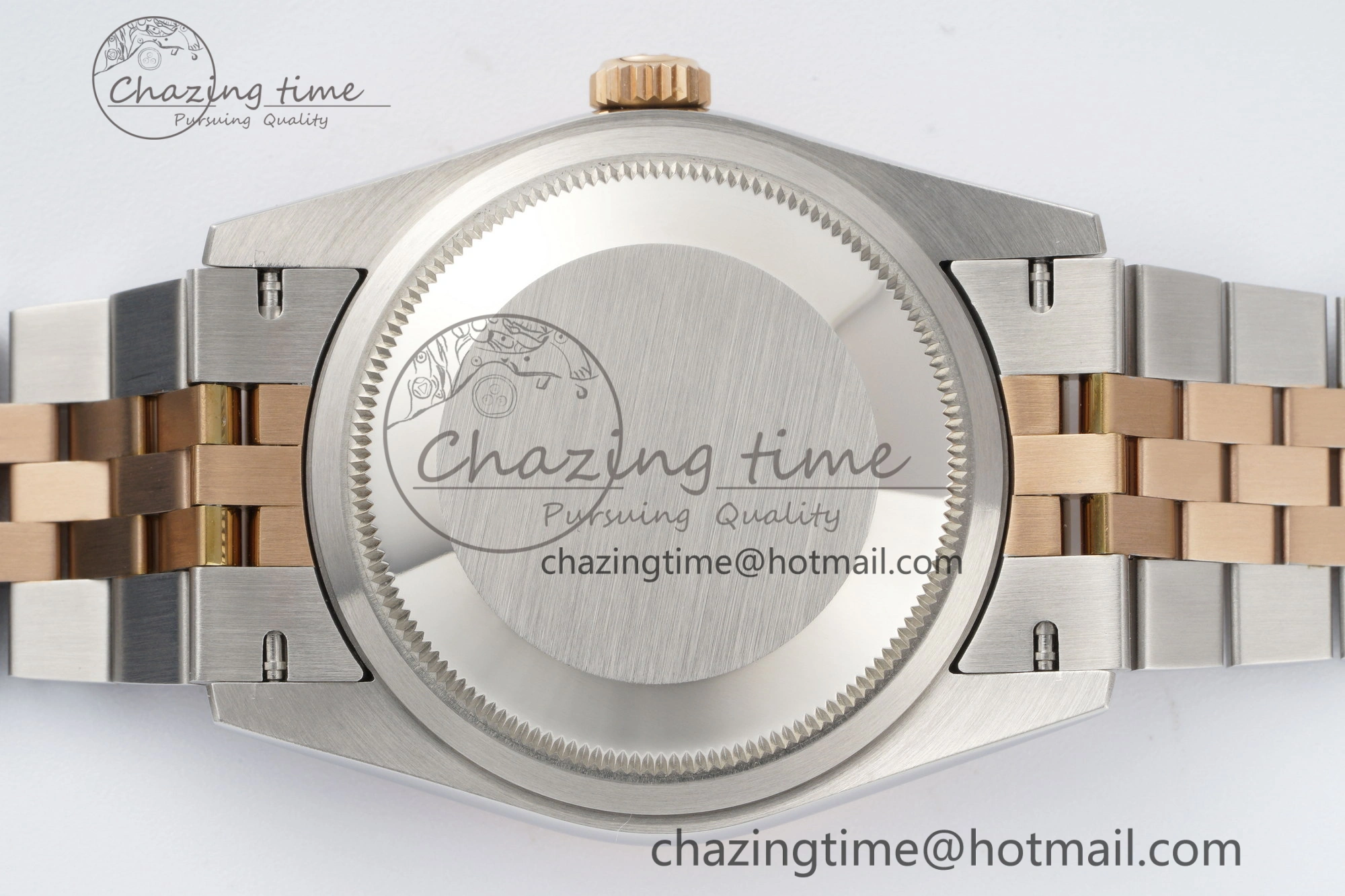DateJust 36 SS RG Gold Wrapped JDF 1:1 Best Edition Brown Diamonds Textured Dial on Jubilee Bracelet VR3235 V2