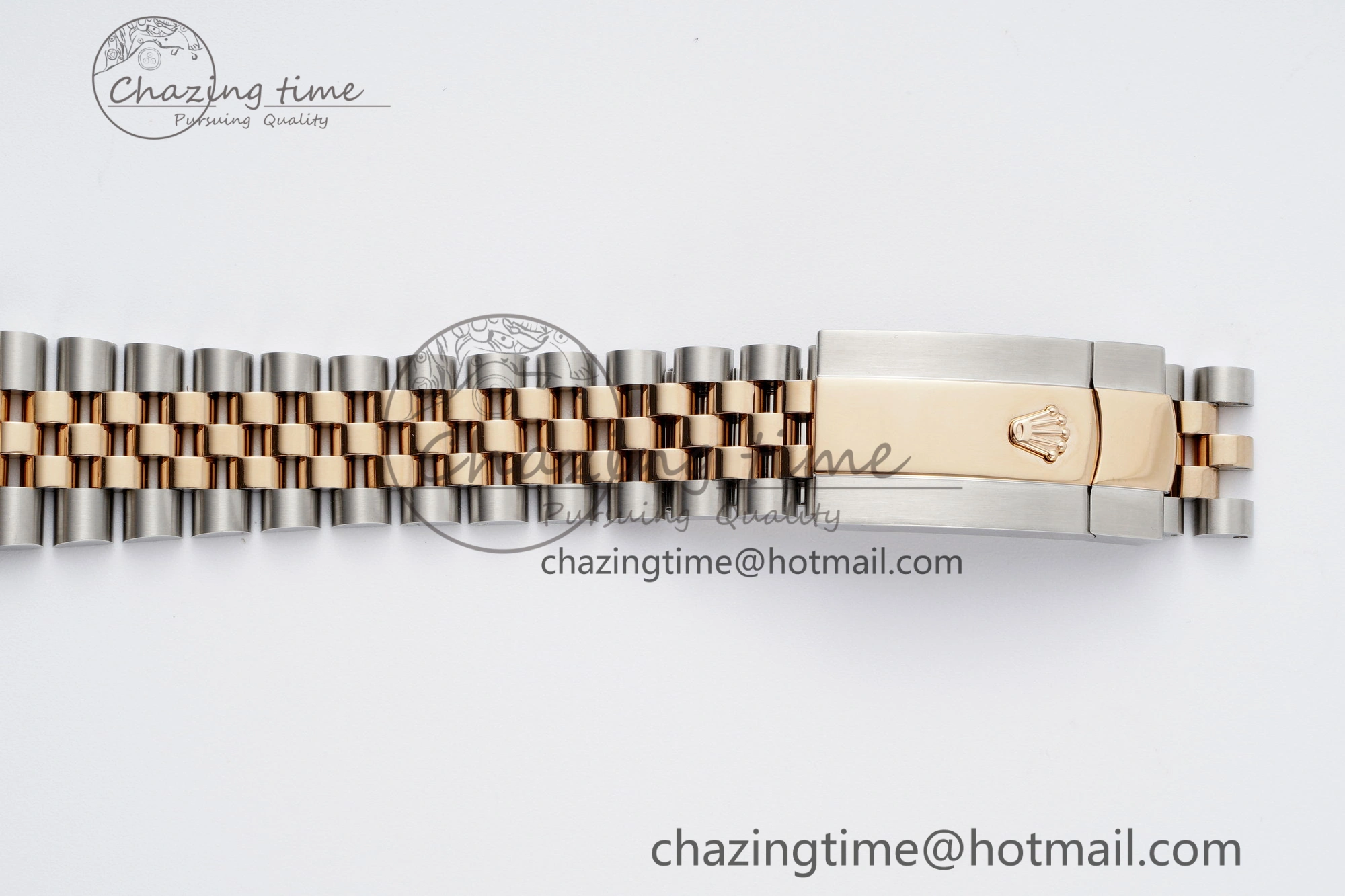 DateJust 36 SS RG Gold Wrapped JDF 1:1 Best Edition Brown Diamonds Textured Dial on Jubilee Bracelet VR3235 V2
