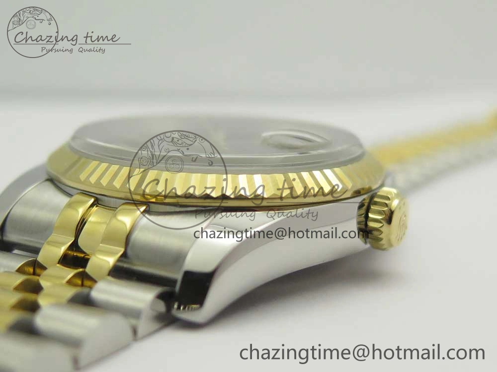DateJust 36 SS YG 116233 ARF 1:1 Best Edition 904L Steel Black Dial Stick Markers on Jubilee Bracelet SH3135 V2