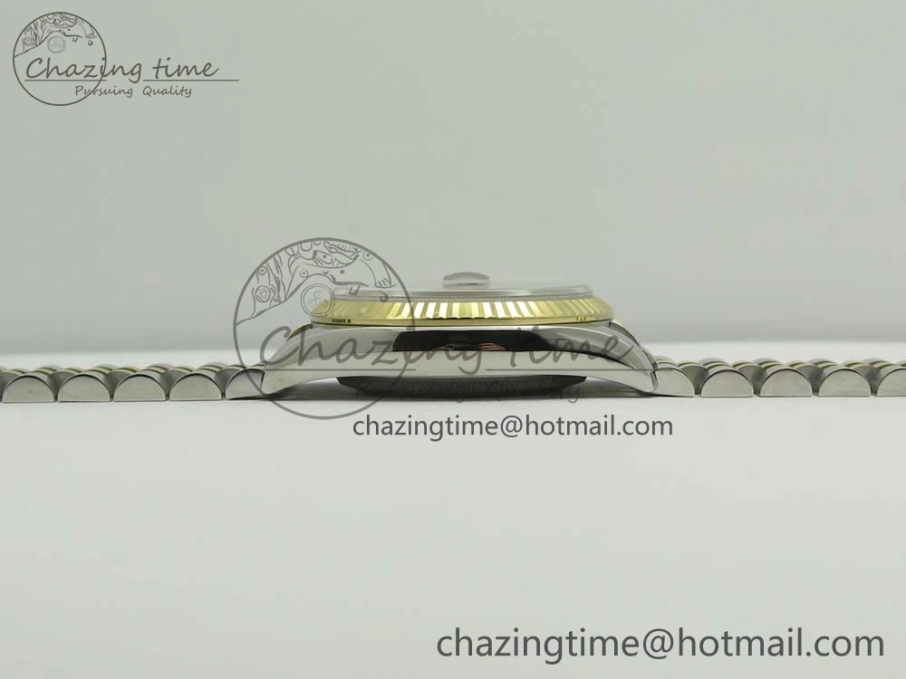 DateJust 36 SS YG 116233 ARF 1:1 Best Edition 904L Steel Black Dial Stick Markers on Jubilee Bracelet SH3135 V2