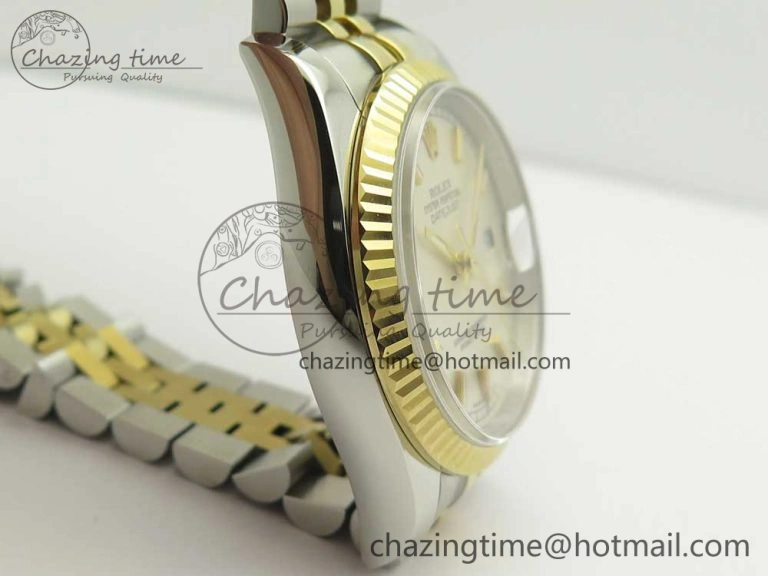 DateJust 36 SS YG 116233 ARF 1:1 Best Edition 904L Steel White Dial Stick Markers on Jubilee Bracelet SH3135 V2