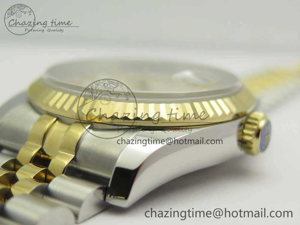 DateJust 36 SS YG 116233 ARF 1:1 Best Edition 904L Steel White Dial Stick Markers on Jubilee Bracelet SH3135 V2