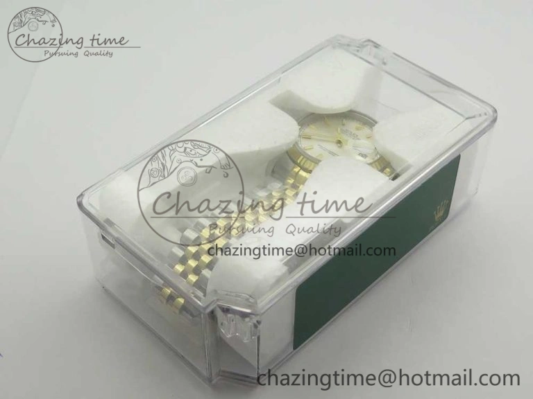 DateJust 36 SS YG 116233 ARF 1:1 Best Edition 904L Steel White Dial Stick Markers on Jubilee Bracelet SH3135 V2