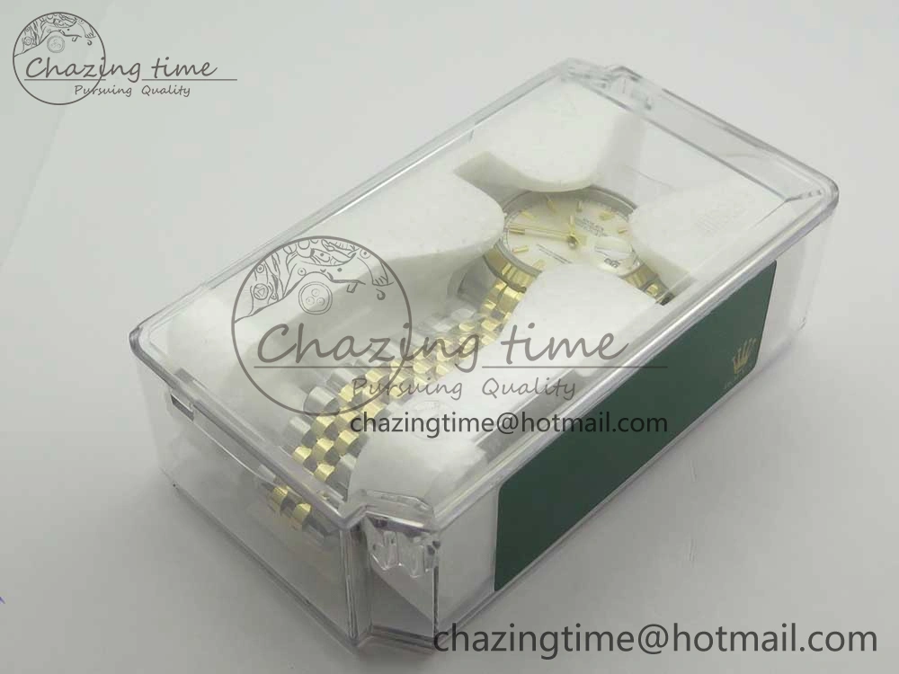 DateJust 36 SS YG 116233 ARF 1:1 Best Edition 904L Steel White Dial Stick Markers on Jubilee Bracelet SH3135 V2