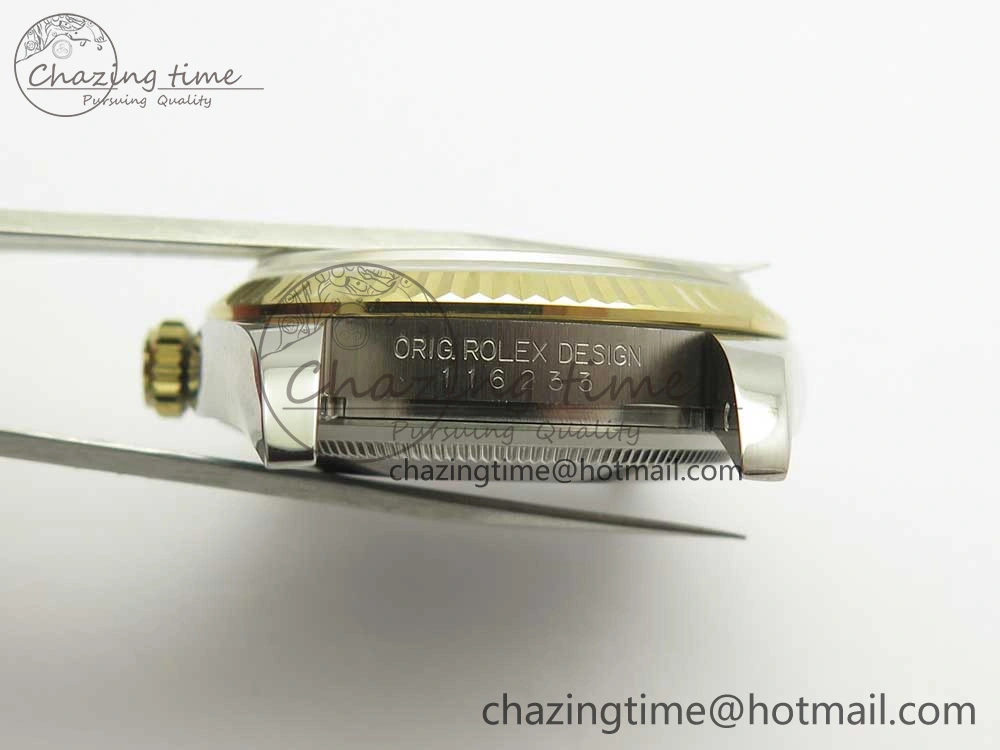 DateJust 36 SS YG 116233 ARF 1:1 Best Edition 904L Steel YG Dial Diamonds Markers on Jubilee Bracelet SH3135 V2