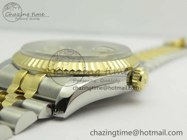 DateJust 36 SS YG 116233 ARF 1:1 Best Edition 904L Steel YG Dial Diamonds Markers on Jubilee Bracelet SH3135 V2