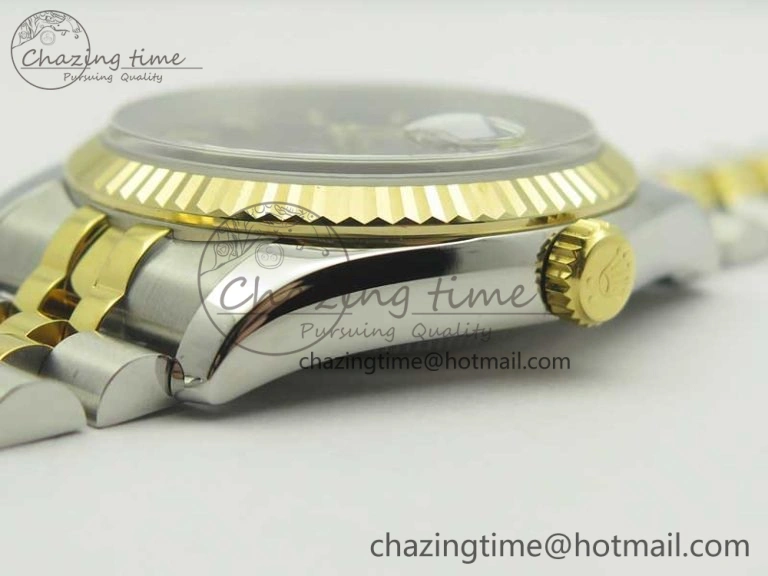 DateJust 36 SS YG 126233 ARF 1:1 Best Edition Black Dial Stick Markers on SS YG Jubilee Bracelet SH3135