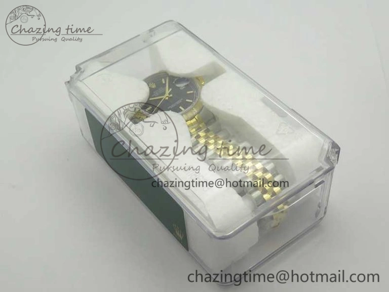 DateJust 36 SS YG 126233 ARF 1:1 Best Edition Black Dial Stick Markers on SS YG Jubilee Bracelet SH3135