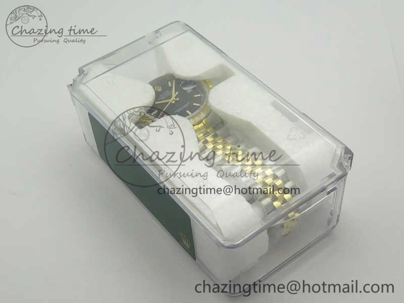 DateJust 36 SS YG 126233 ARF 1:1 Best Edition Black Dial Stick Markers on SS YG Jubilee Bracelet SH3135