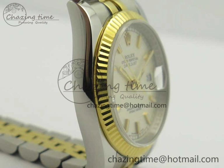 DateJust 36 SS YG 126233 ARF 1:1 Best Edition Silver Dial Stick Markers on SS YG Jubilee Bracelet SH3135
