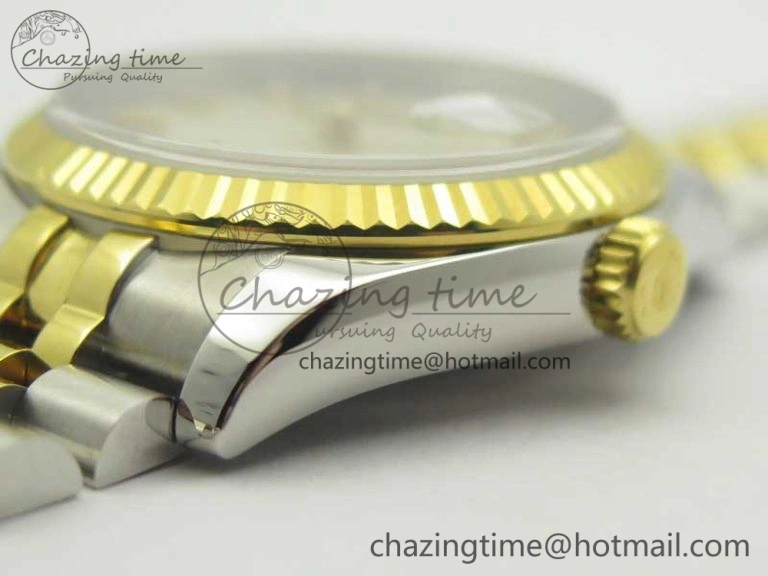 DateJust 36 SS YG 126233 ARF 1:1 Best Edition Silver Dial Stick Markers on SS YG Jubilee Bracelet SH3135