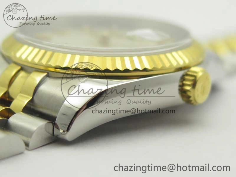 DateJust 36 SS YG 126233 ARF 1:1 Best Edition Silver Dial Stick Markers on SS YG Jubilee Bracelet SH3135