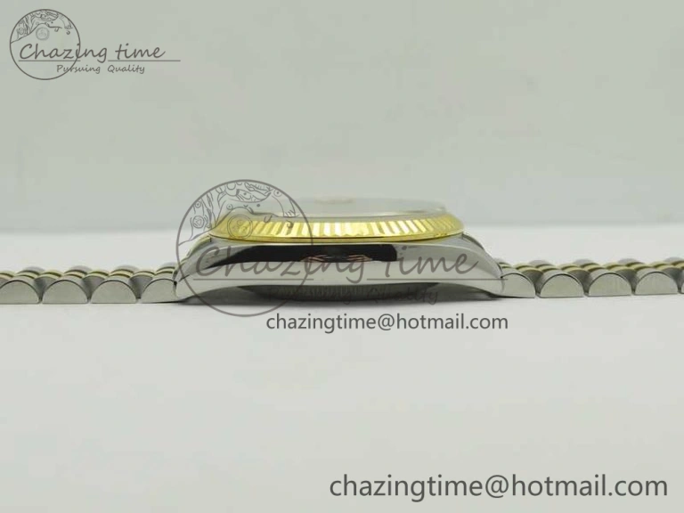 DateJust 36 SS YG 126233 ARF 1:1 Best Edition Silver Dial Stick Markers on SS YG Jubilee Bracelet SH3135